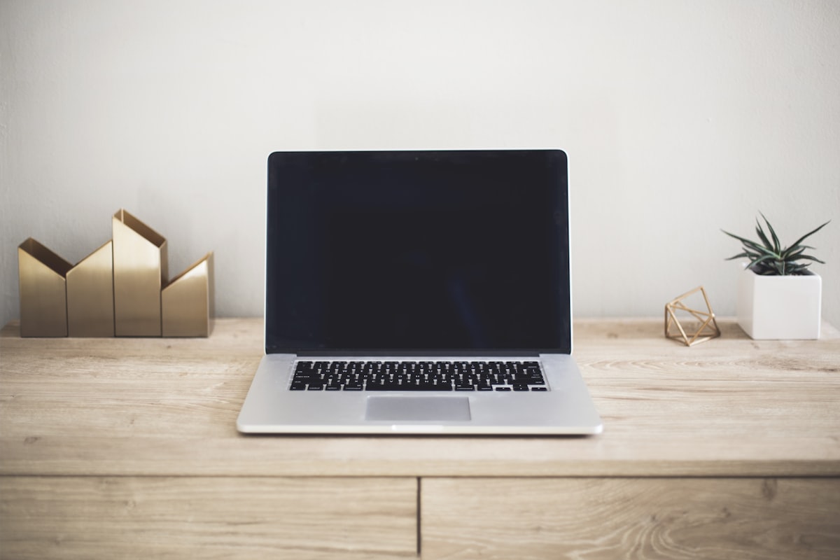 MacBook on desk